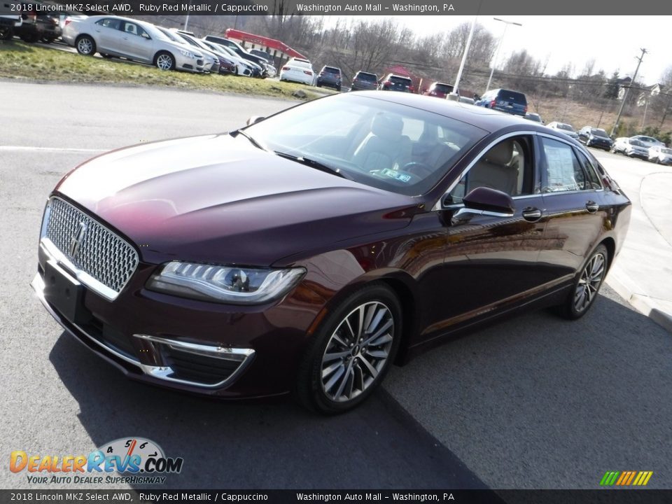2018 Lincoln MKZ Select AWD Ruby Red Metallic / Cappuccino Photo #11