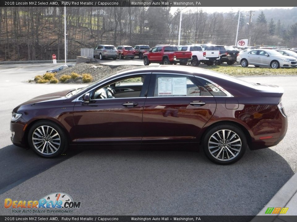 2018 Lincoln MKZ Select AWD Ruby Red Metallic / Cappuccino Photo #13