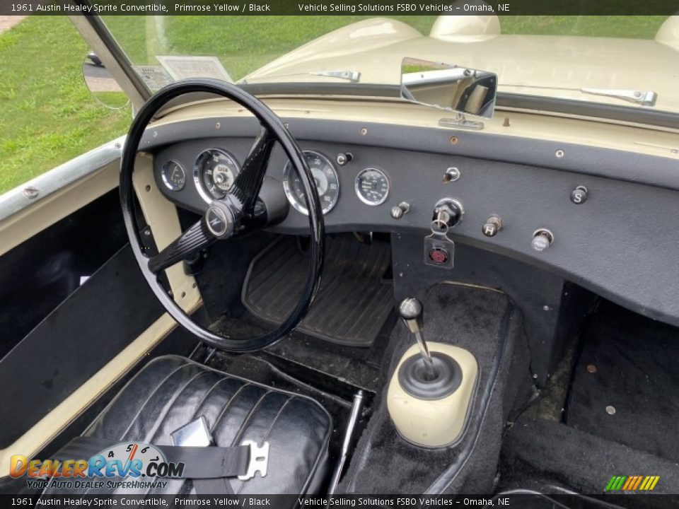 Black Interior - 1961 Austin Healey Sprite Convertible Photo #31