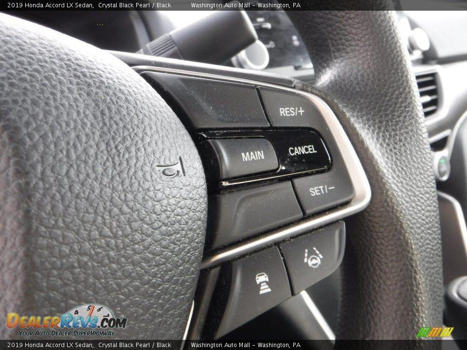 2019 Honda Accord LX Sedan Crystal Black Pearl / Black Photo #21