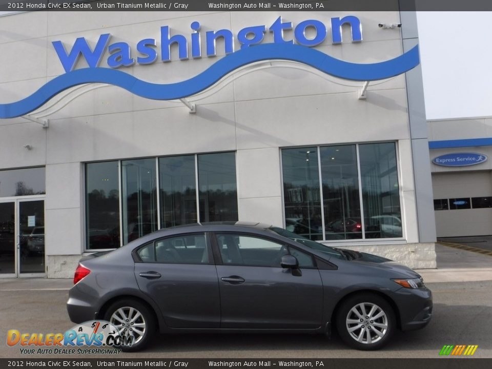 2012 Honda Civic EX Sedan Urban Titanium Metallic / Gray Photo #2