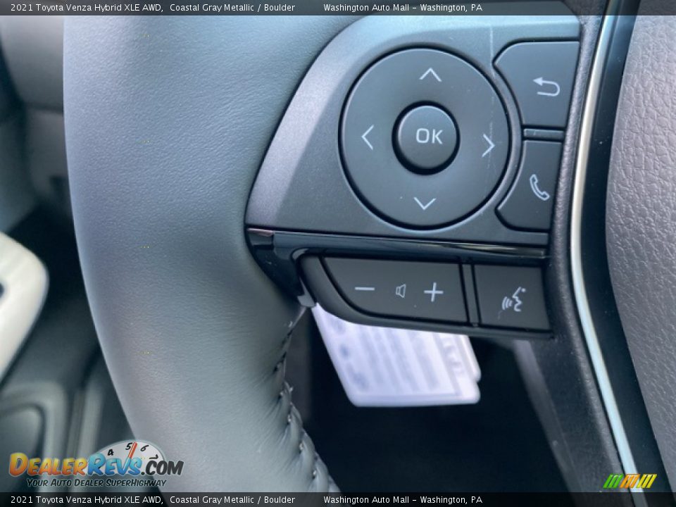 2021 Toyota Venza Hybrid XLE AWD Steering Wheel Photo #6