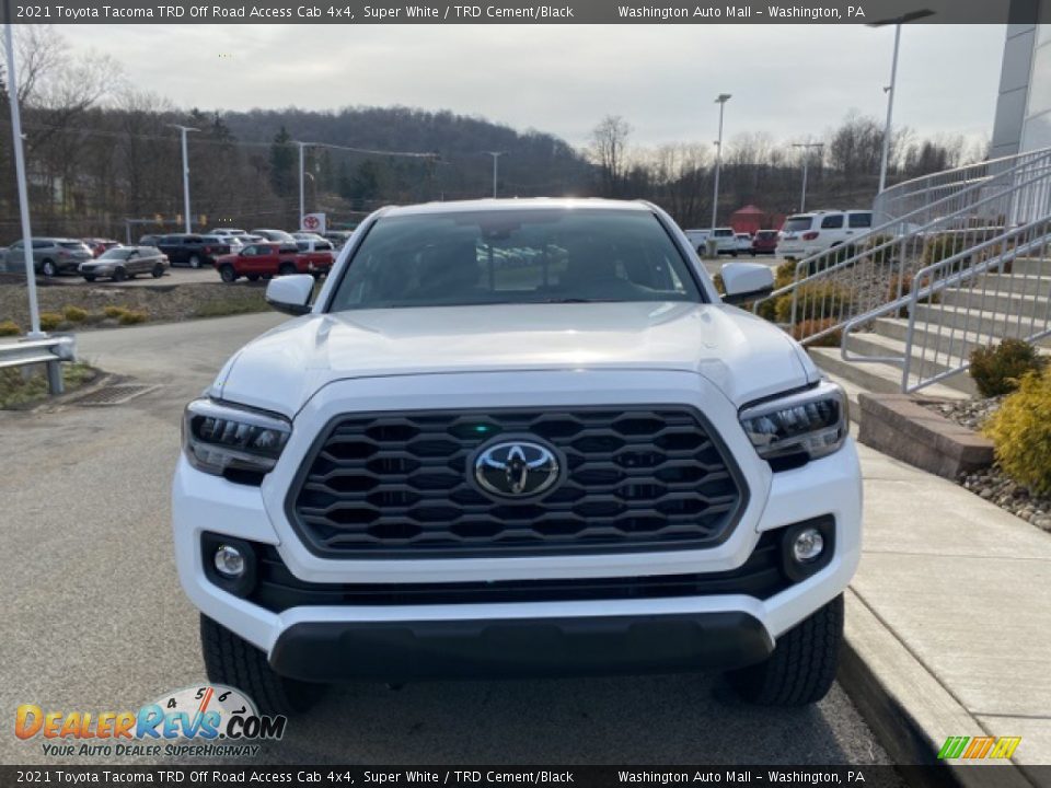 2021 Toyota Tacoma TRD Off Road Access Cab 4x4 Super White / TRD Cement/Black Photo #11