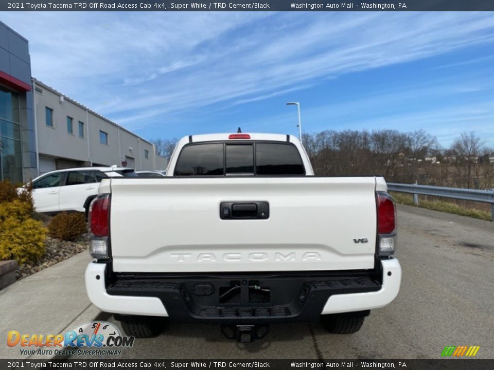 2021 Toyota Tacoma TRD Off Road Access Cab 4x4 Super White / TRD Cement/Black Photo #14