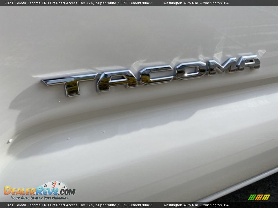 2021 Toyota Tacoma TRD Off Road Access Cab 4x4 Super White / TRD Cement/Black Photo #23