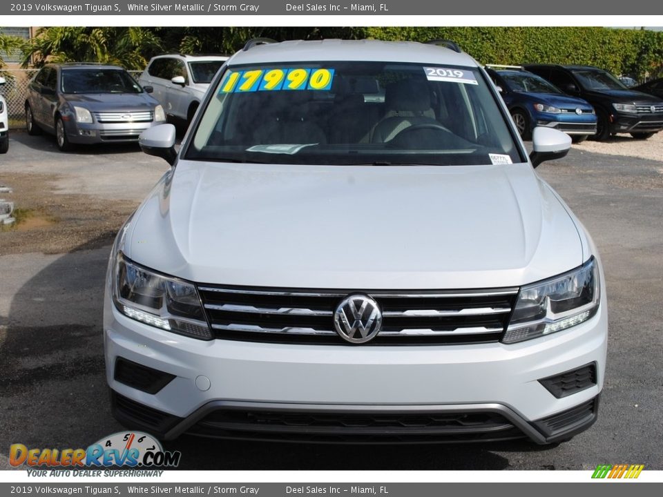 2019 Volkswagen Tiguan S White Silver Metallic / Storm Gray Photo #3