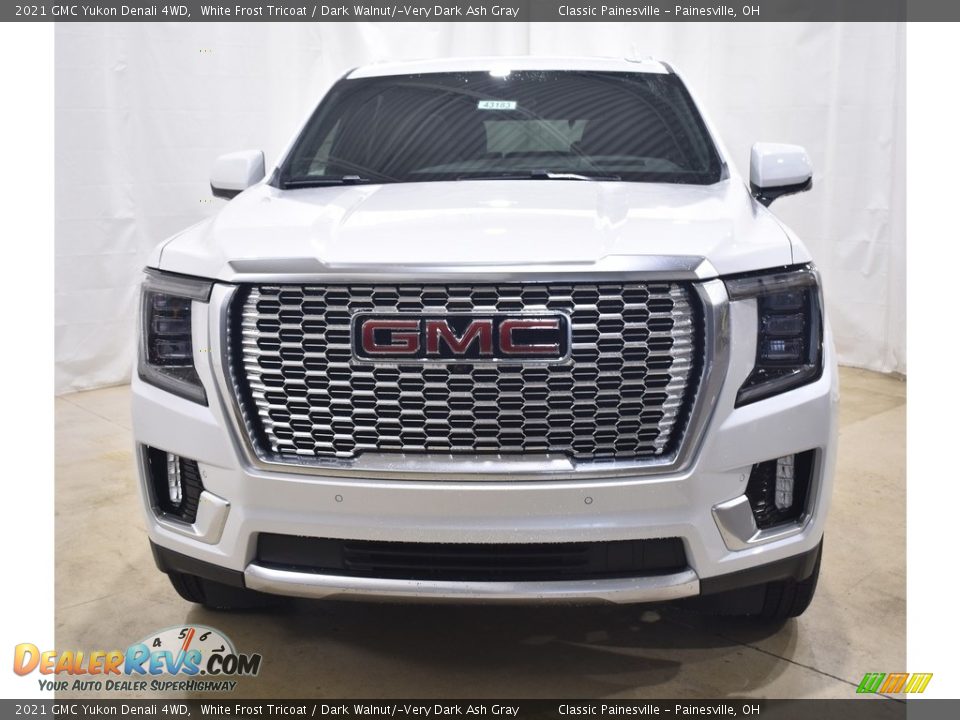 2021 GMC Yukon Denali 4WD White Frost Tricoat / Dark Walnut/­Very Dark Ash Gray Photo #4