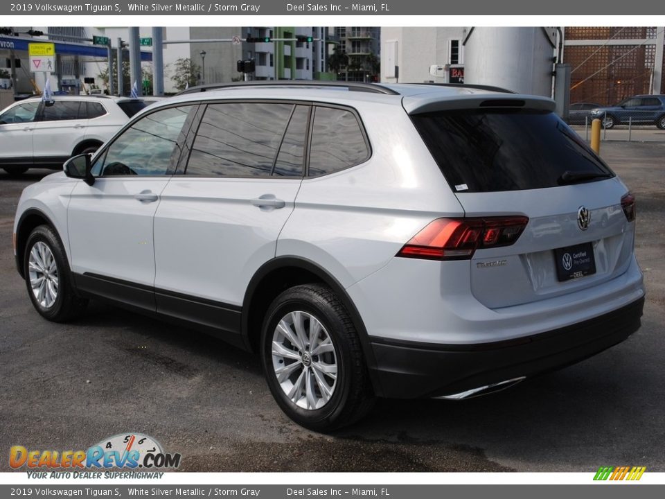2019 Volkswagen Tiguan S White Silver Metallic / Storm Gray Photo #6