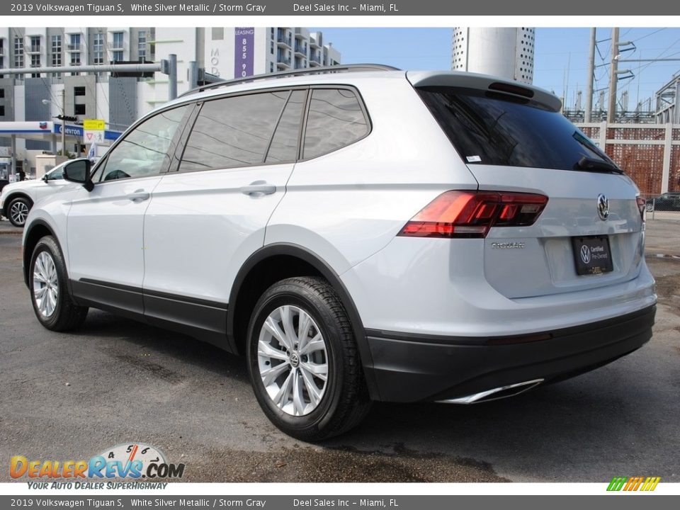 2019 Volkswagen Tiguan S White Silver Metallic / Storm Gray Photo #7
