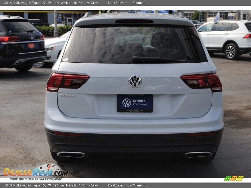 2019 Volkswagen Tiguan S White Silver Metallic / Storm Gray Photo #8