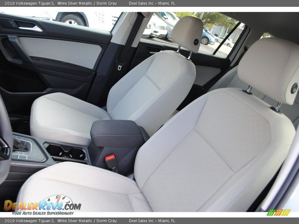 2019 Volkswagen Tiguan S White Silver Metallic / Storm Gray Photo #12