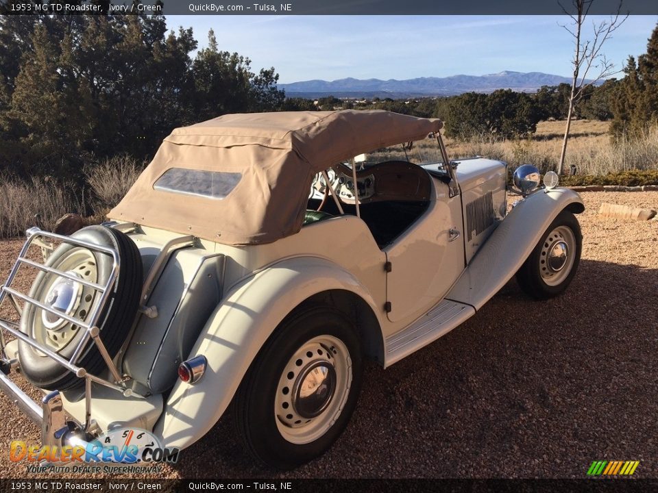 1953 MG TD Roadster Ivory / Green Photo #12