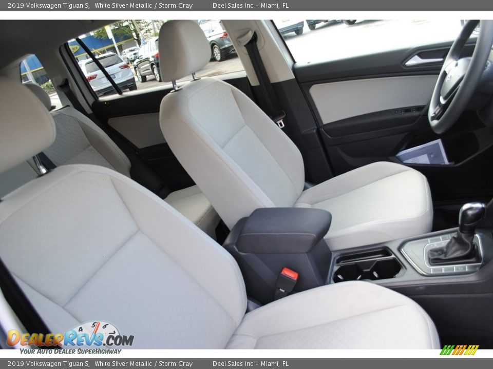 2019 Volkswagen Tiguan S White Silver Metallic / Storm Gray Photo #17