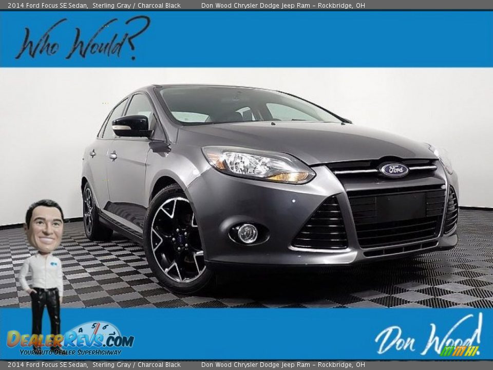 2014 Ford Focus SE Sedan Sterling Gray / Charcoal Black Photo #1