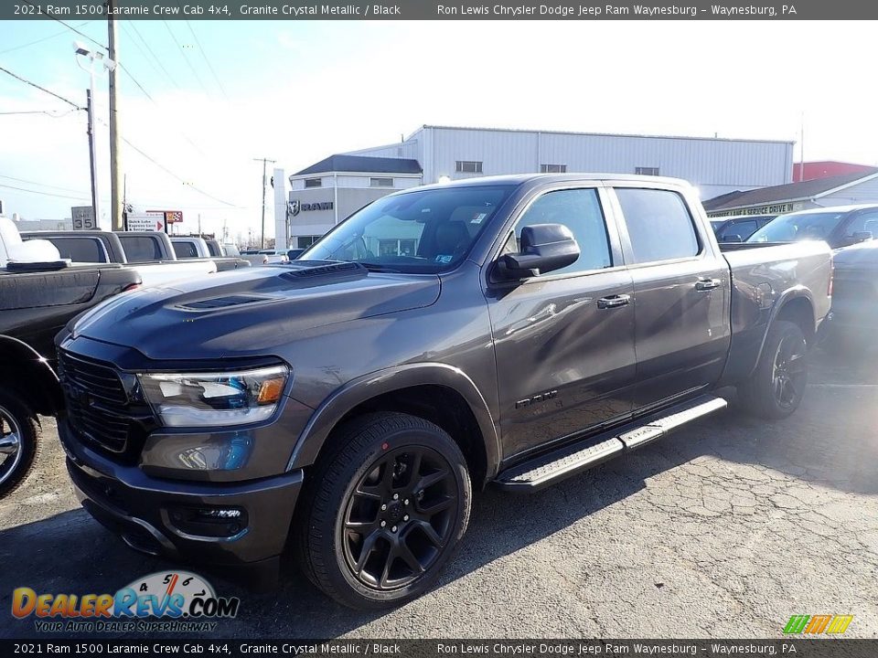 2021 Ram 1500 Laramie Crew Cab 4x4 Granite Crystal Metallic / Black Photo #1