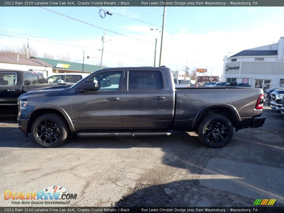 2021 Ram 1500 Laramie Crew Cab 4x4 Granite Crystal Metallic / Black Photo #3