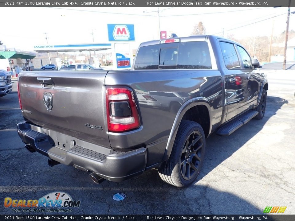 2021 Ram 1500 Laramie Crew Cab 4x4 Granite Crystal Metallic / Black Photo #6