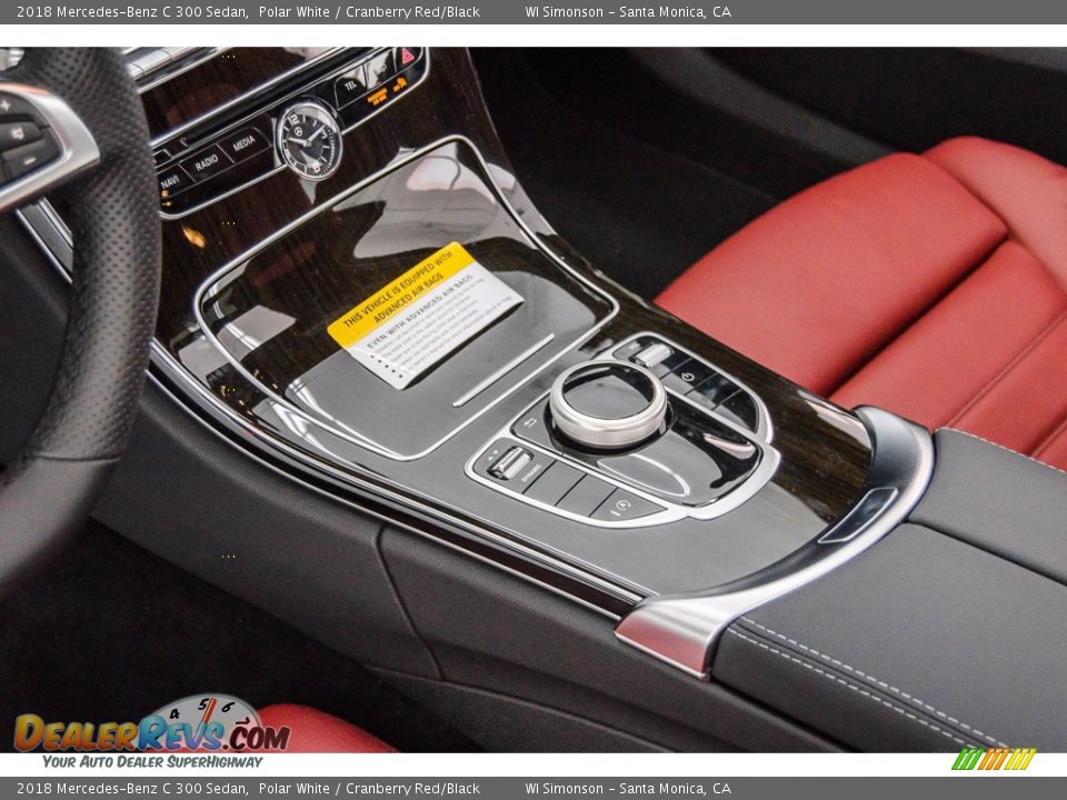 2018 Mercedes-Benz C 300 Sedan Polar White / Cranberry Red/Black Photo #7