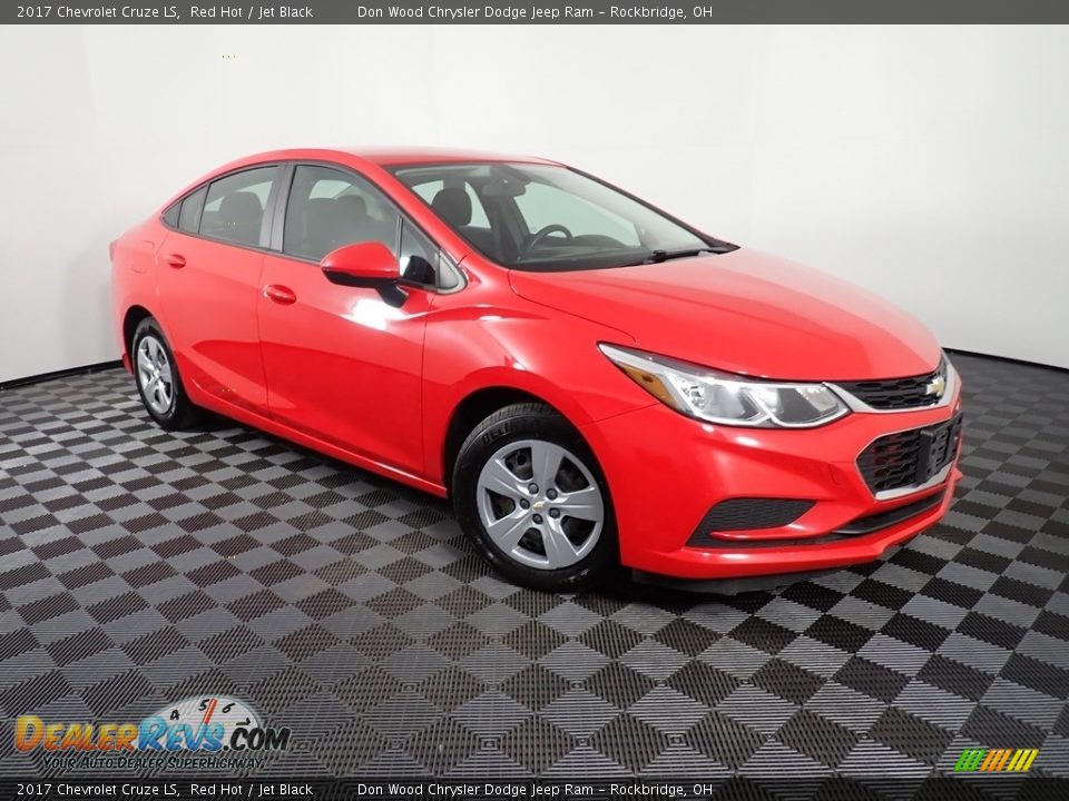 2017 Chevrolet Cruze LS Red Hot / Jet Black Photo #3