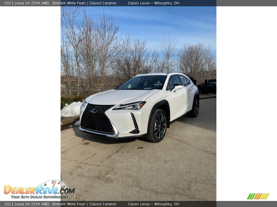 2021 Lexus UX 250h AWD Eminent White Pearl / Glazed Caramel Photo #1