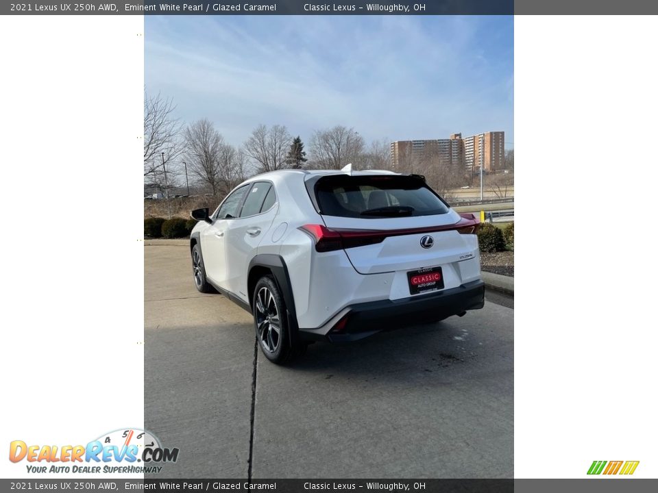 2021 Lexus UX 250h AWD Eminent White Pearl / Glazed Caramel Photo #4