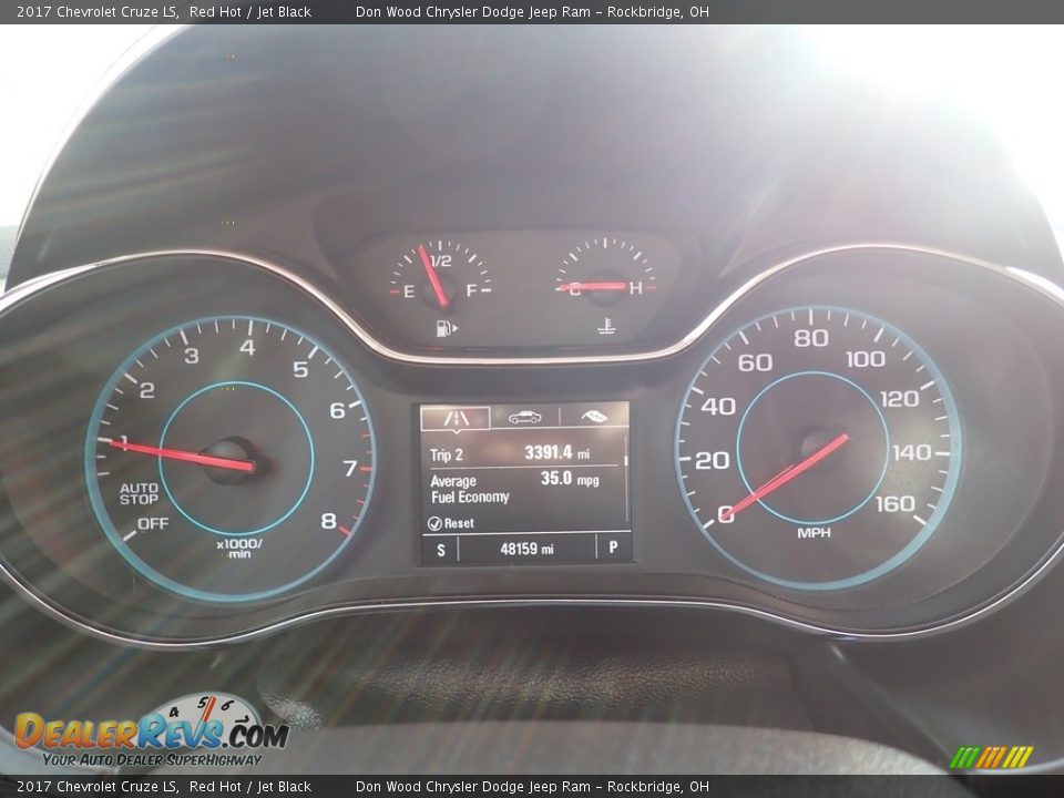2017 Chevrolet Cruze LS Red Hot / Jet Black Photo #19