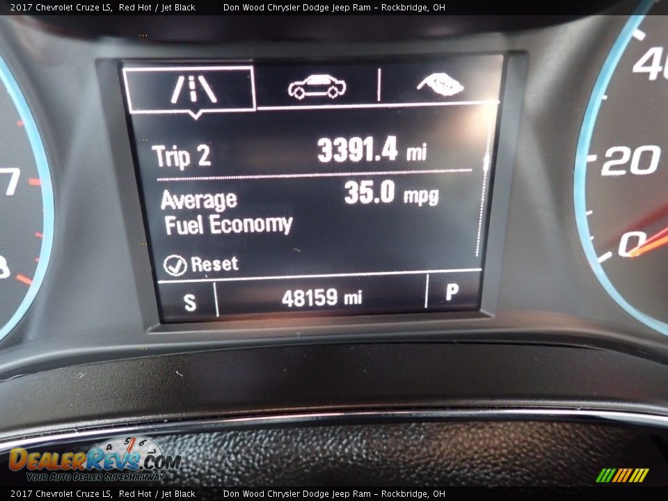 2017 Chevrolet Cruze LS Red Hot / Jet Black Photo #20