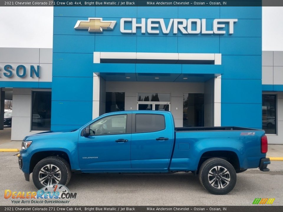 Bright Blue Metallic 2021 Chevrolet Colorado Z71 Crew Cab 4x4 Photo #1