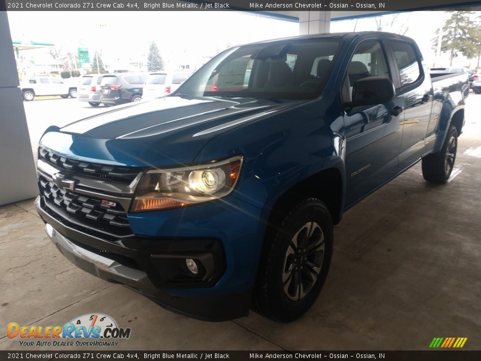 2021 Chevrolet Colorado Z71 Crew Cab 4x4 Bright Blue Metallic / Jet Black Photo #8