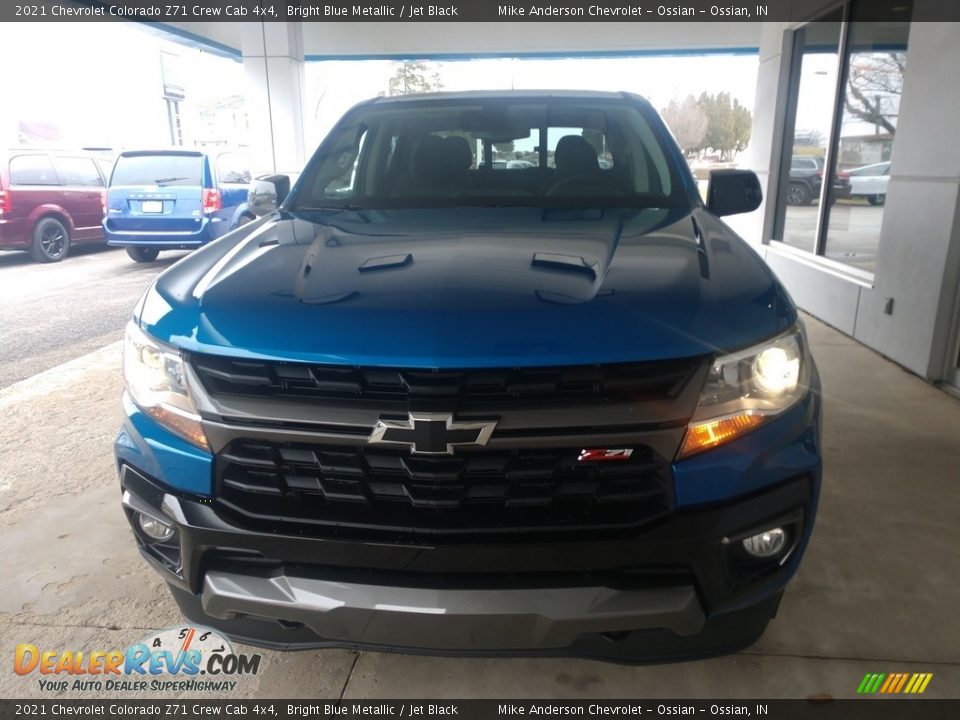 2021 Chevrolet Colorado Z71 Crew Cab 4x4 Bright Blue Metallic / Jet Black Photo #9