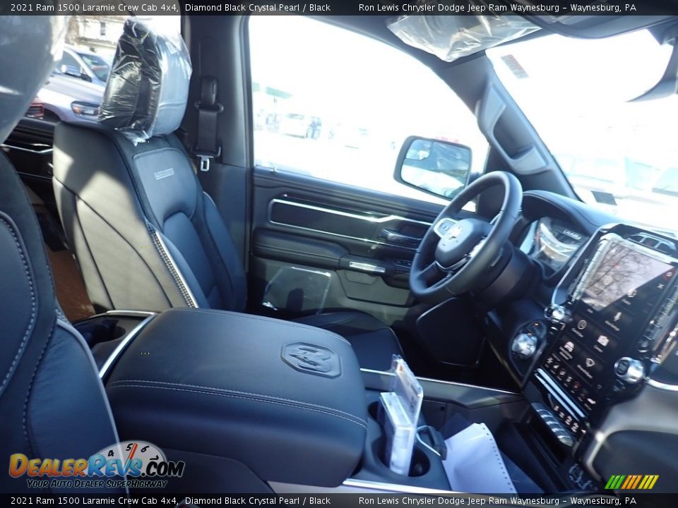 2021 Ram 1500 Laramie Crew Cab 4x4 Diamond Black Crystal Pearl / Black Photo #10