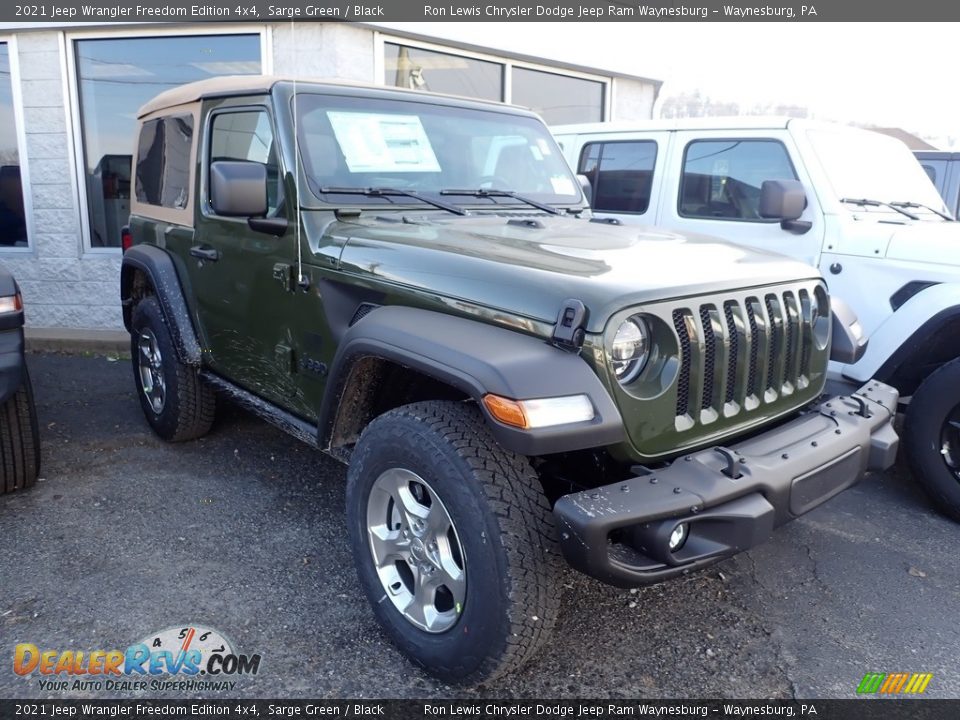 2021 Jeep Wrangler Freedom Edition 4x4 Sarge Green / Black Photo #7