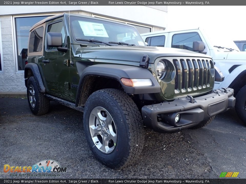Front 3/4 View of 2021 Jeep Wrangler Freedom Edition 4x4 Photo #8