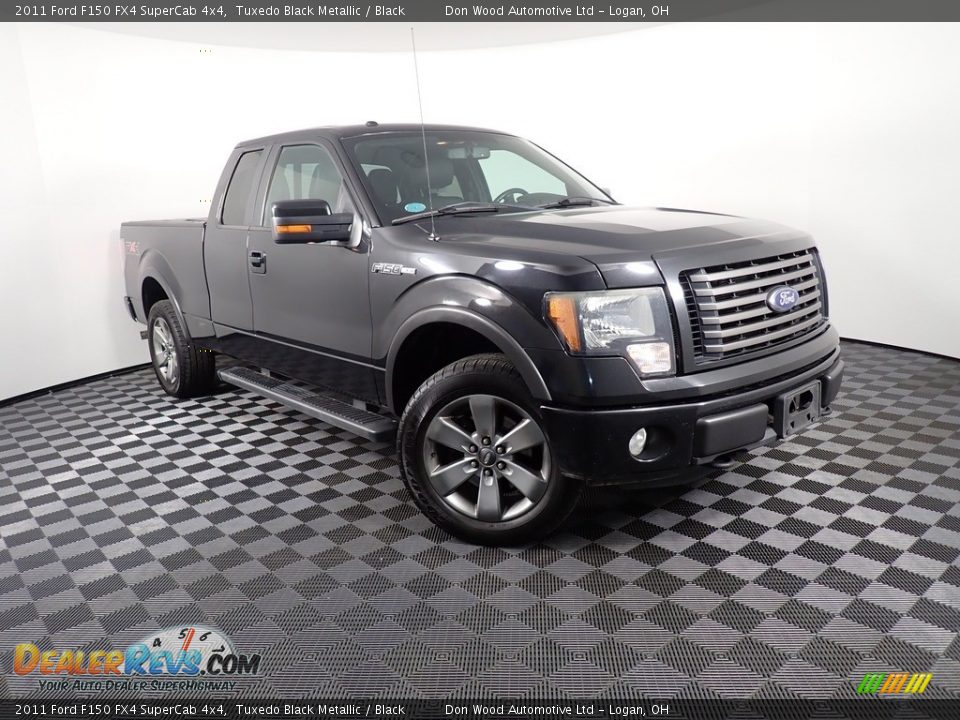 2011 Ford F150 FX4 SuperCab 4x4 Tuxedo Black Metallic / Black Photo #2