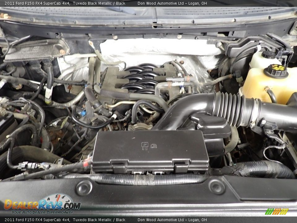 2011 Ford F150 FX4 SuperCab 4x4 Tuxedo Black Metallic / Black Photo #6