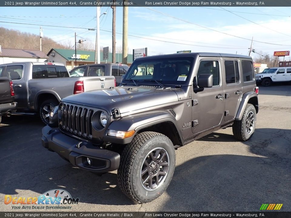 2021 Jeep Wrangler Unlimited Sport 4x4 Granite Crystal Metallic / Black Photo #1