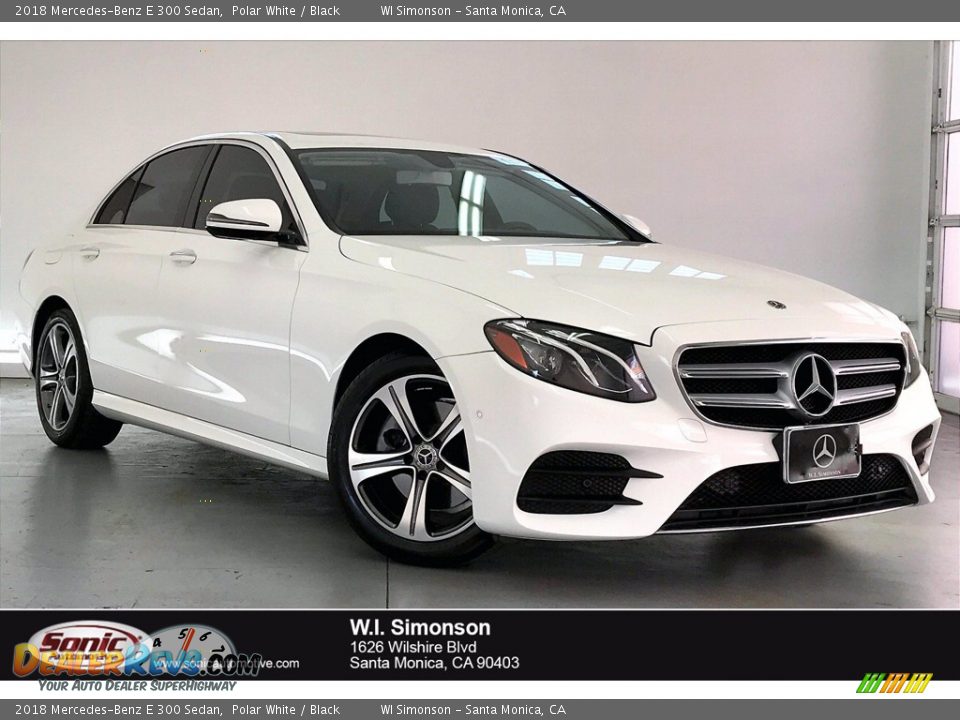 2018 Mercedes-Benz E 300 Sedan Polar White / Black Photo #1