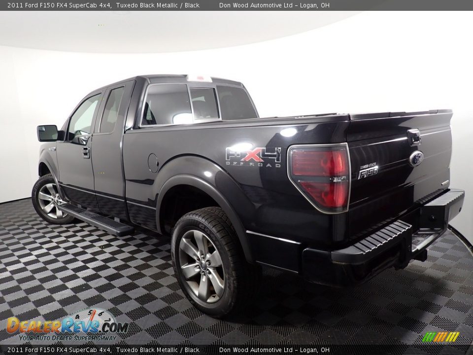 2011 Ford F150 FX4 SuperCab 4x4 Tuxedo Black Metallic / Black Photo #10