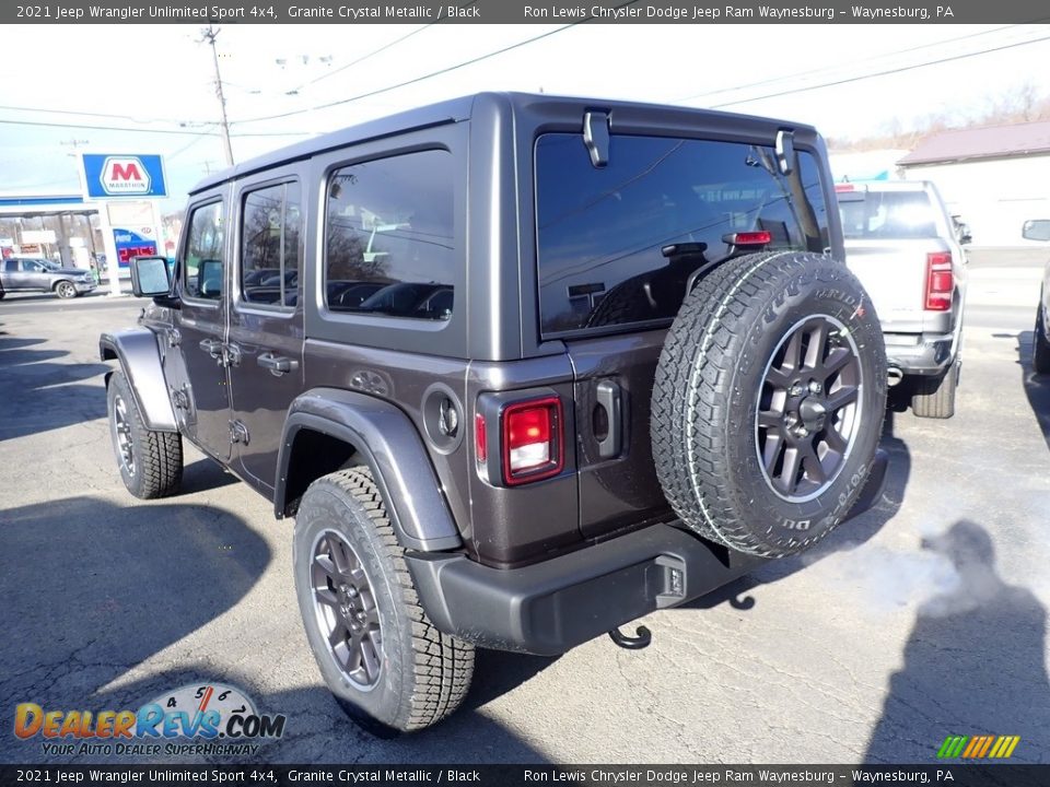 2021 Jeep Wrangler Unlimited Sport 4x4 Granite Crystal Metallic / Black Photo #3