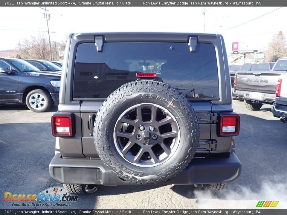 2021 Jeep Wrangler Unlimited Sport 4x4 Granite Crystal Metallic / Black Photo #4