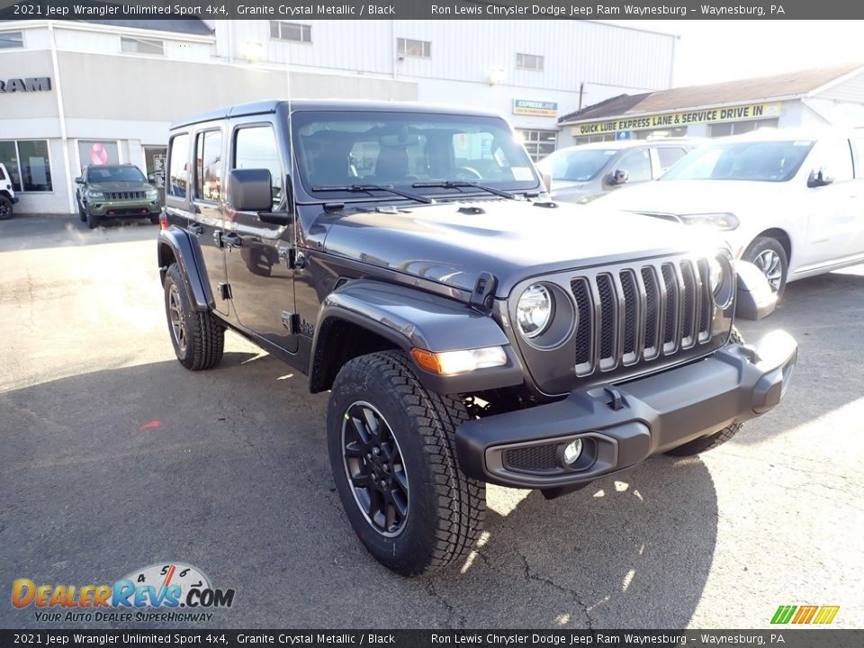 2021 Jeep Wrangler Unlimited Sport 4x4 Granite Crystal Metallic / Black Photo #6