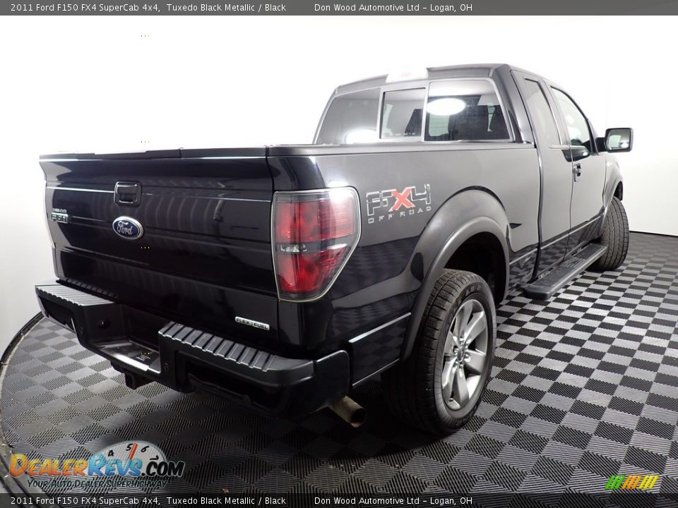 2011 Ford F150 FX4 SuperCab 4x4 Tuxedo Black Metallic / Black Photo #15