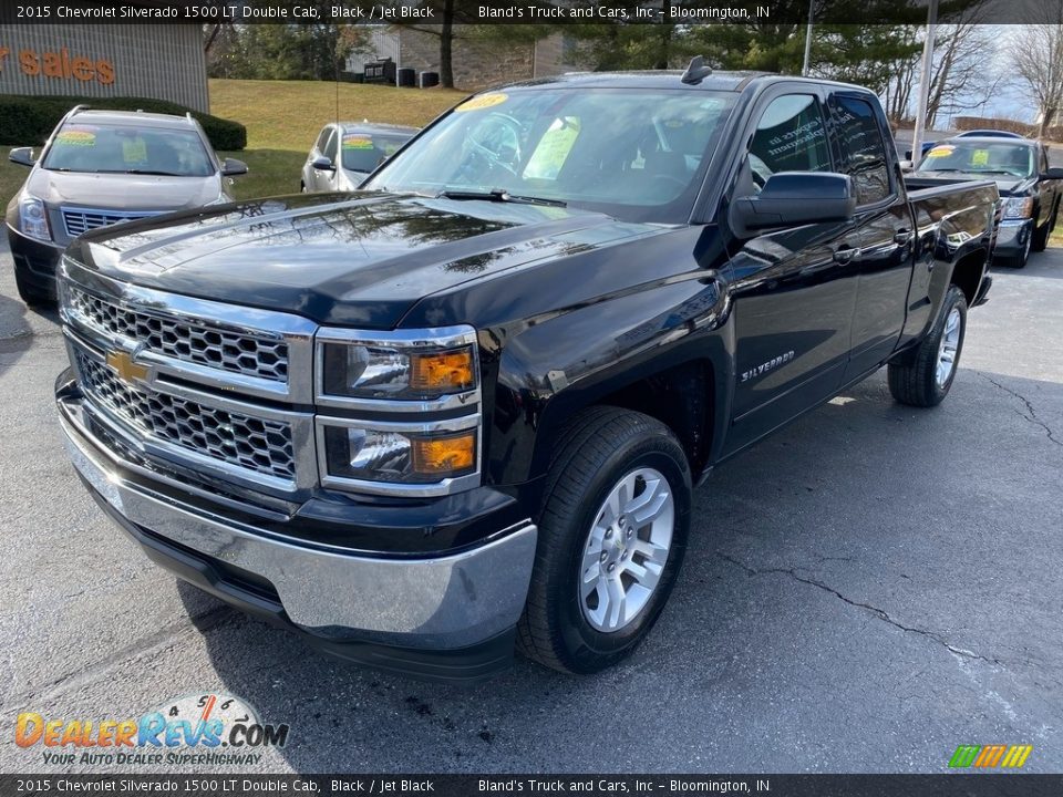 2015 Chevrolet Silverado 1500 LT Double Cab Black / Jet Black Photo #4