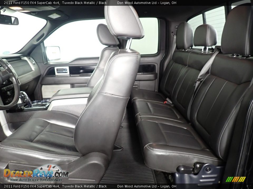 2011 Ford F150 FX4 SuperCab 4x4 Tuxedo Black Metallic / Black Photo #21