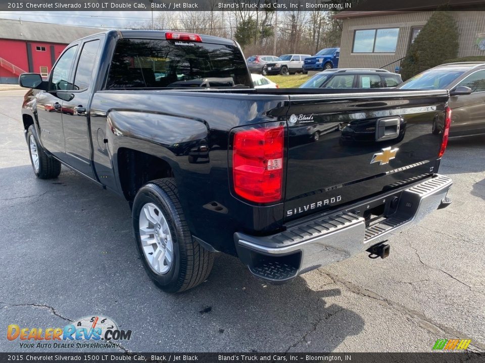 2015 Chevrolet Silverado 1500 LT Double Cab Black / Jet Black Photo #10