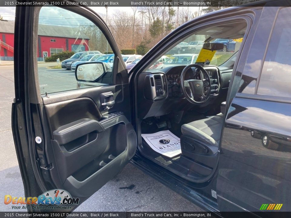 2015 Chevrolet Silverado 1500 LT Double Cab Black / Jet Black Photo #11