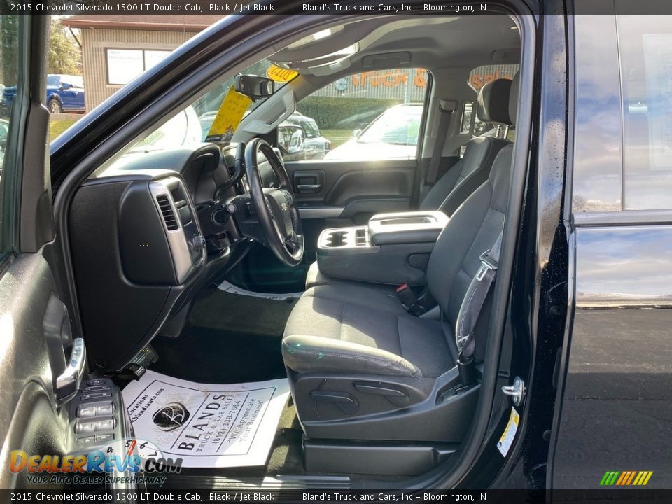 2015 Chevrolet Silverado 1500 LT Double Cab Black / Jet Black Photo #13