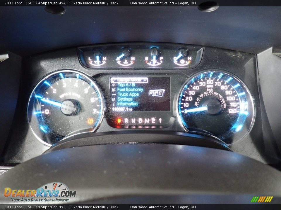 2011 Ford F150 FX4 SuperCab 4x4 Tuxedo Black Metallic / Black Photo #25