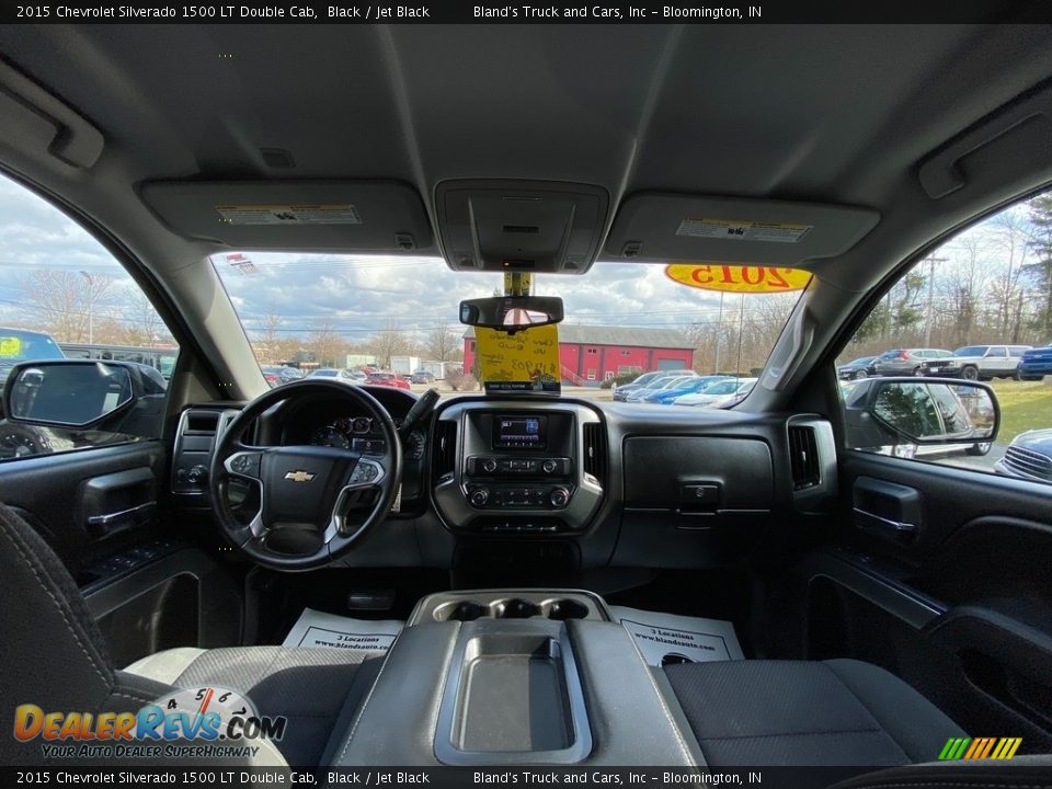 2015 Chevrolet Silverado 1500 LT Double Cab Black / Jet Black Photo #14