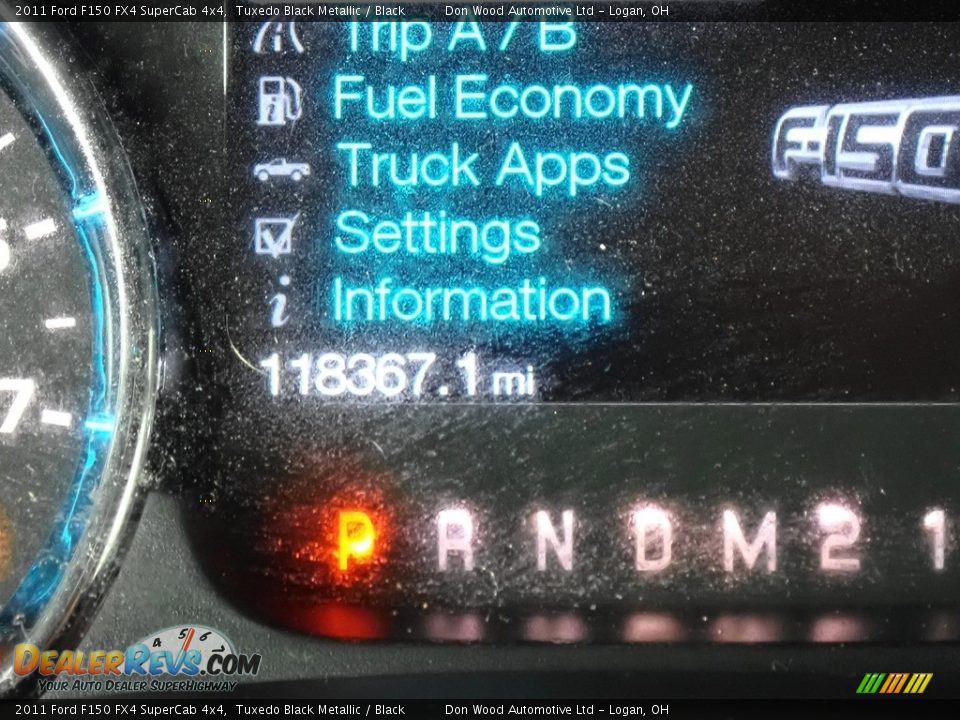 2011 Ford F150 FX4 SuperCab 4x4 Tuxedo Black Metallic / Black Photo #26